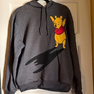 Gray Disneyland Hoodie with Winnie the Pooh Halloween Character Design